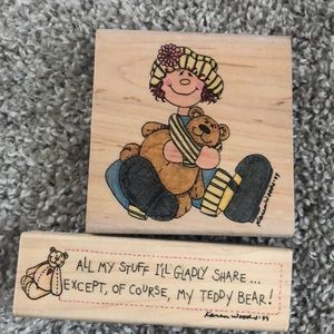 Stampassions teddy bear stamp pair